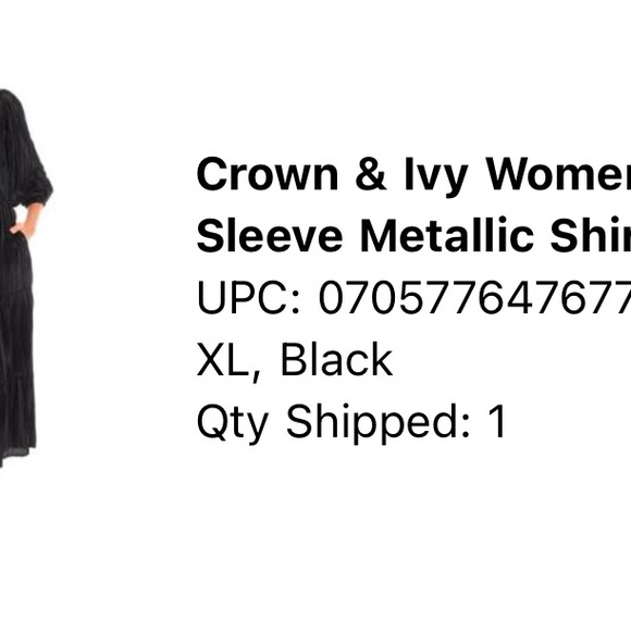 Crown & Ivy Black Long Sleeve Dress - Picture 6 of 6